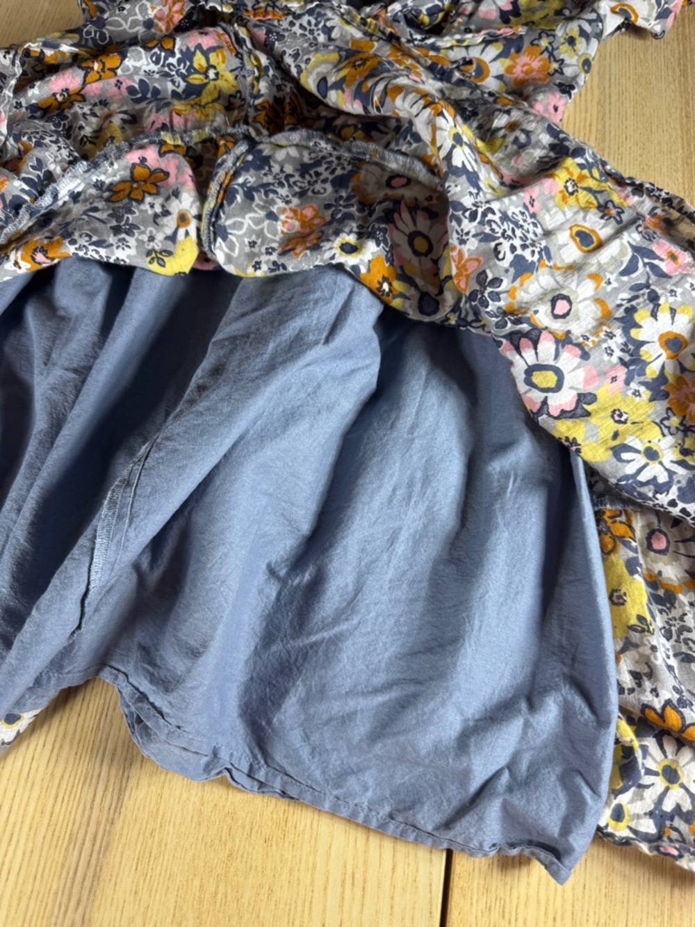 American Eagle Outfitters Floral Puff-Sleeve Mini Dress in White, Orange, Yellow - Picture 6 of 7